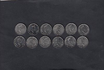 Beschrijving: 12 X 25 Cent THE MILLENIUM SERIES